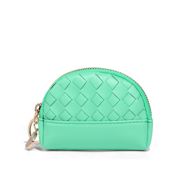 Creative Women's Hand-woven Simple Leather Zipper Ladies Wallet