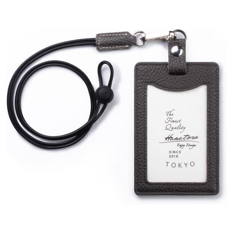 Halter Lychee Pattern Vertical Lanyard Work Card Holder