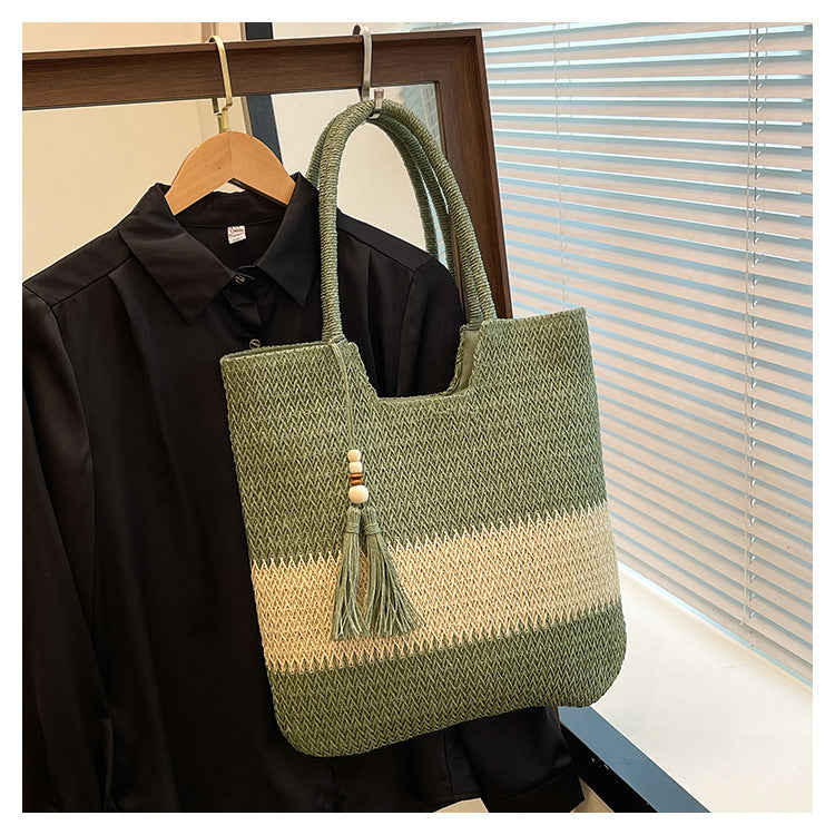 Women's One Straw Large Capacity Woven Vacation Women's Shoulder Bag