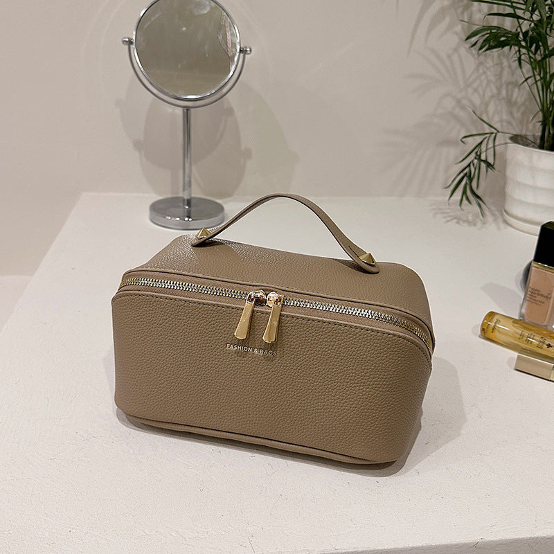 Lychee Pattern Large Capacity Portable Toiletry Advanced Sense Makeup Bag