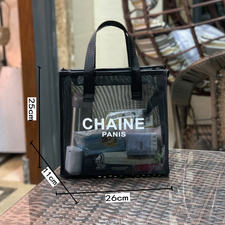 Simple Fashion Mesh Portable Wash Hand Bags