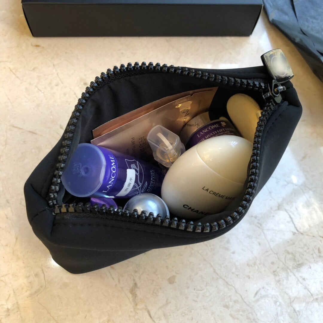 Upgraded Counter Gift Classic Black Neoprene Cosmetic Bags
