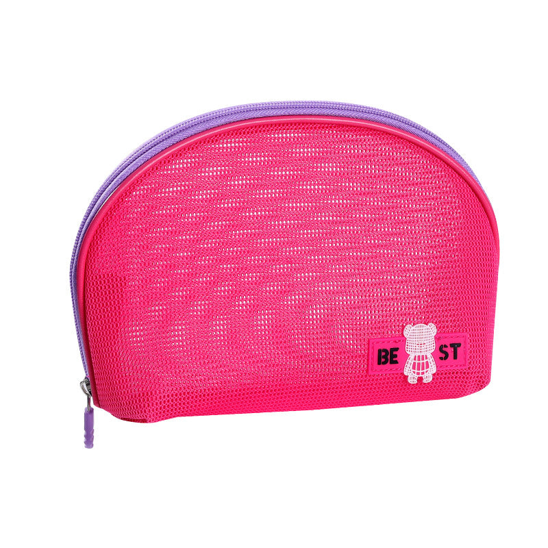 Holiday Semicircle Hand Mesh Storage Mini Large Capacity Cosmetic Bags