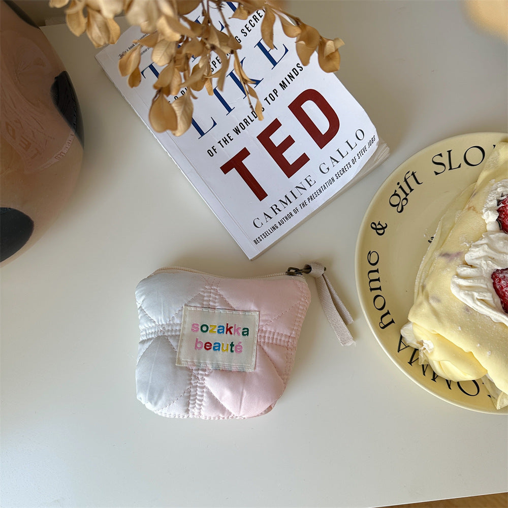 Women's Sized Plush Portable Liner High Cosmetic Bags