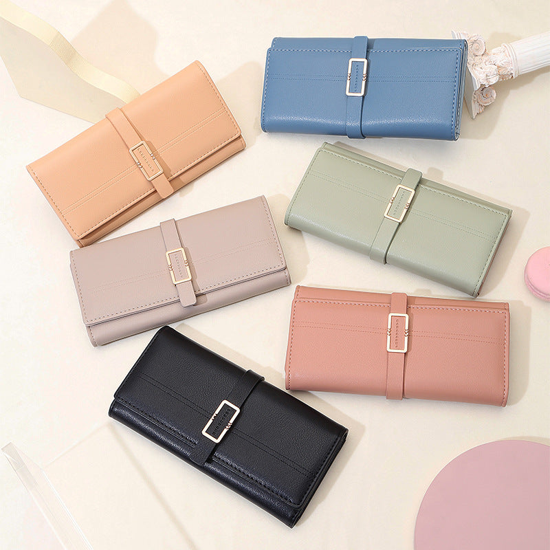 Women's Leather Long Soft Surface Simple Fresh Super Ladies Wallet