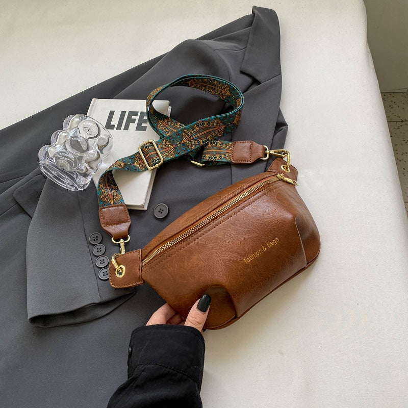 Women's Fashionable Simple One Slanted Soft Leather Women's Shoulder Bag