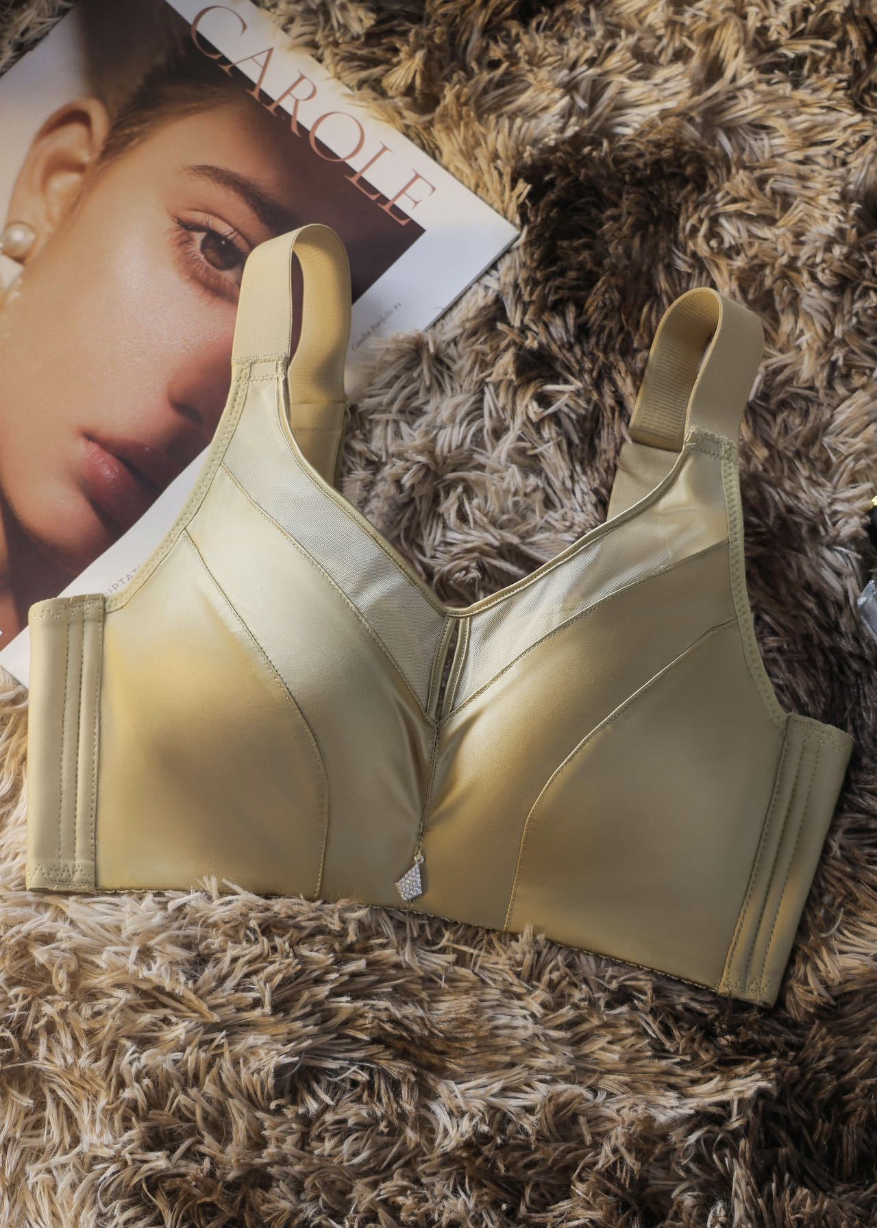 Light Luxury Satin Tube Top Big Bras
