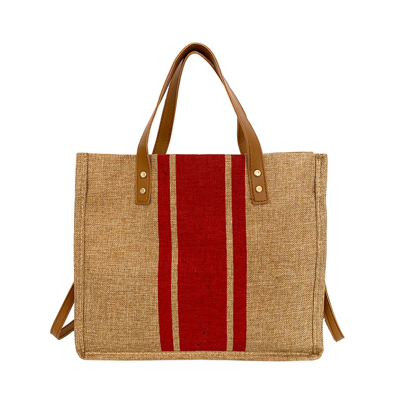 Women's Cotton Linen Large Capacity Spring Bags