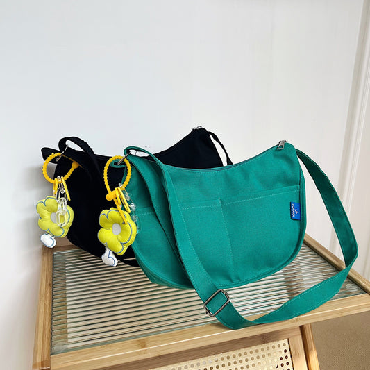 Women's Large Capacity Canvas Dumpling Style Fashion Crossbody Bags