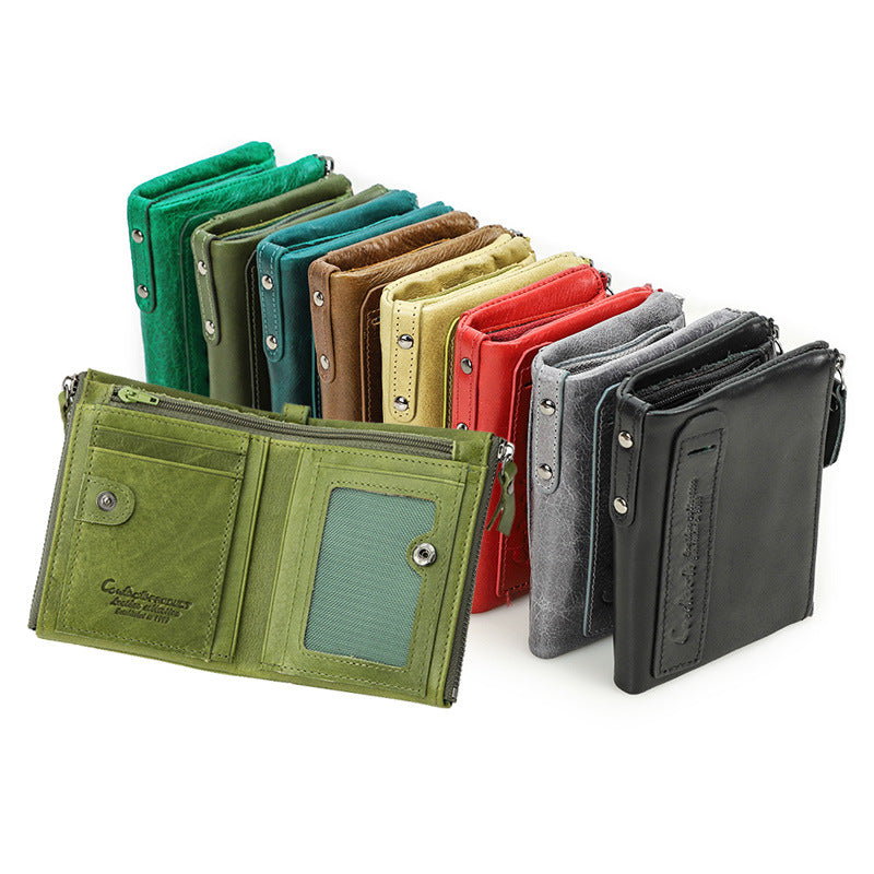 For Man Short Chic Crazy Horse Men's Wallets