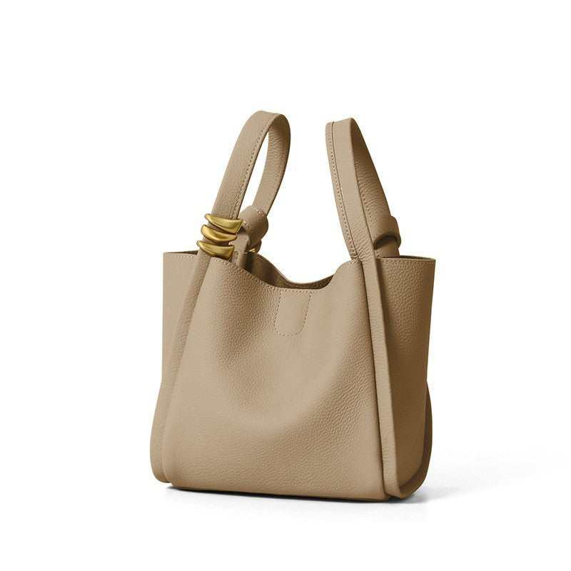 Women's Summer Popular Niche Designer Genuine Leather Portable Women's Shoulder Bag