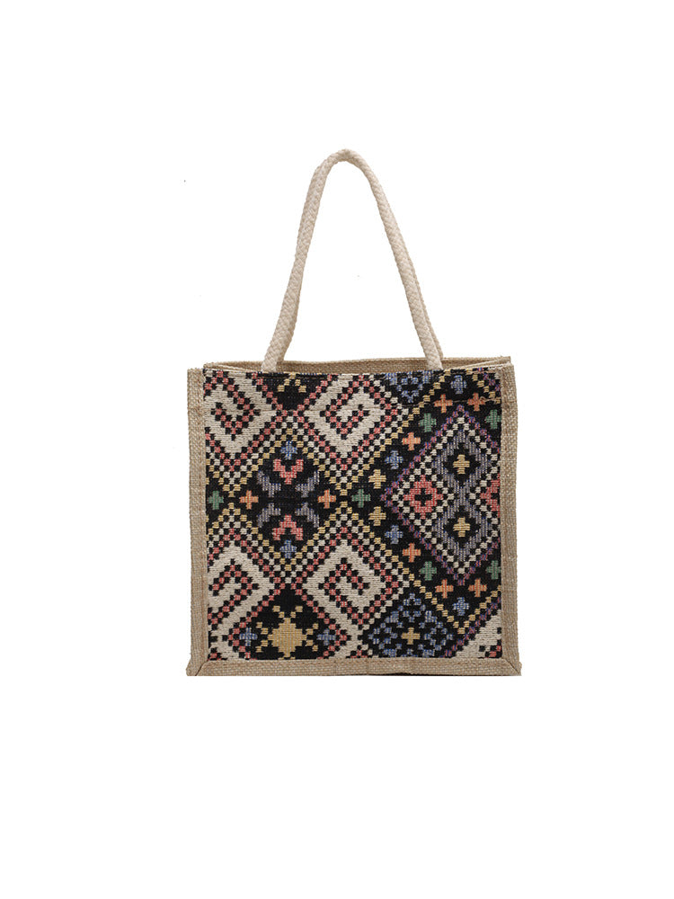 Women's Ethnic Style Canvas Summer Fashion Out Handbags