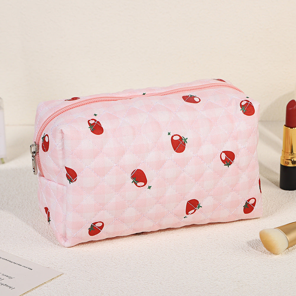 Fresh Floral Cosmetics Storage Exquisite Portable Business Makeup Bag