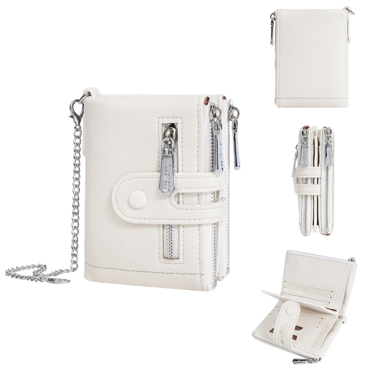 Women's Short High-grade Multi Slots Zipper Soft Ladies Wallet