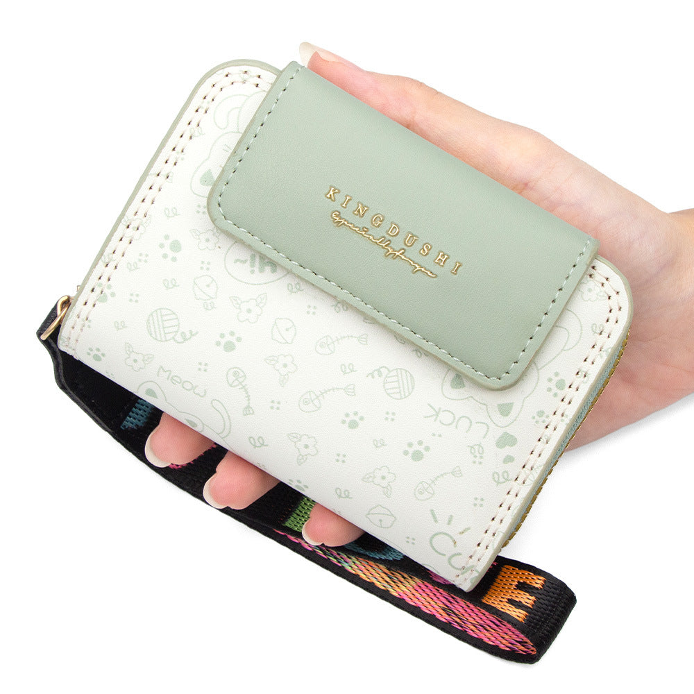 Women's Korean Fresh Kitten Expanding Bank Storage Wrist Buckle
