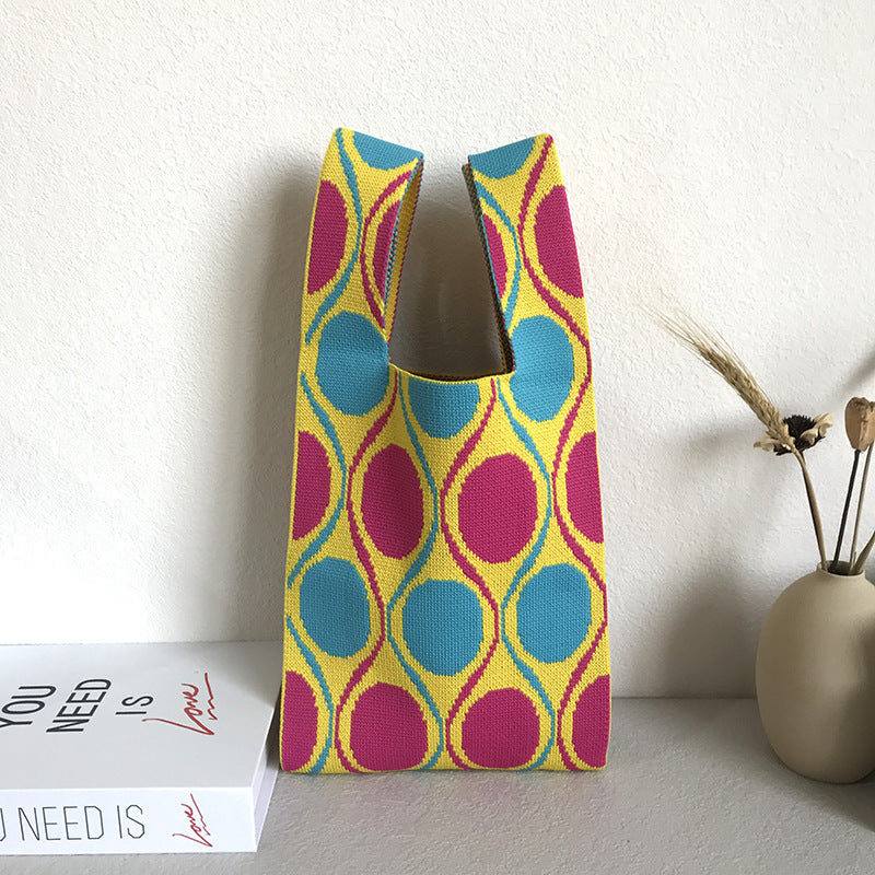 Women's Knitted Wool Vest Version Hand Carrying Handbags