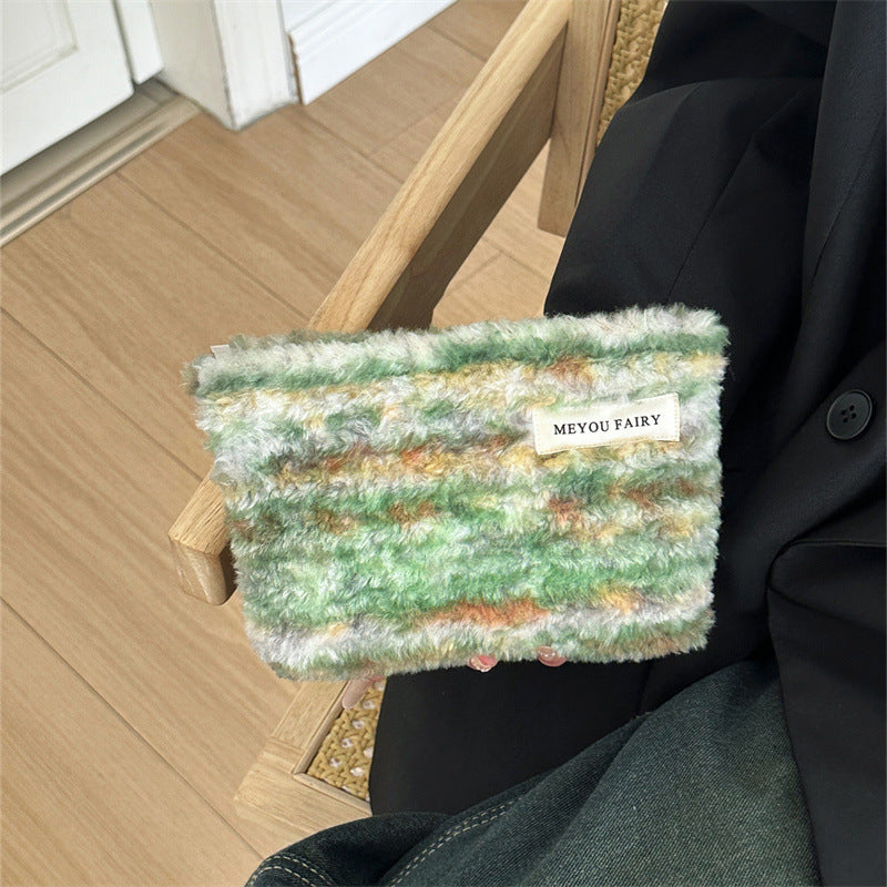 Style Plush Storage Wash Thickened Soft Glutinous Makeup Bag