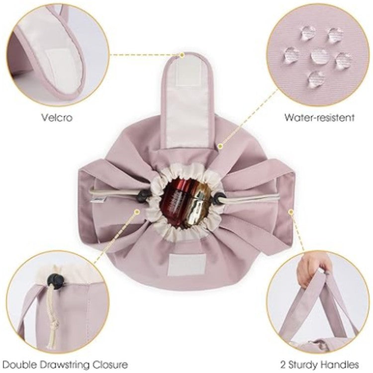 Large Capacity Portable Drawstring Buggy Toiletry Cosmetic Bags