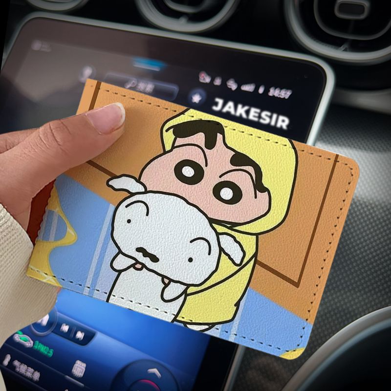 Crayon Cartoon Driving License Protective Cover Card Holder