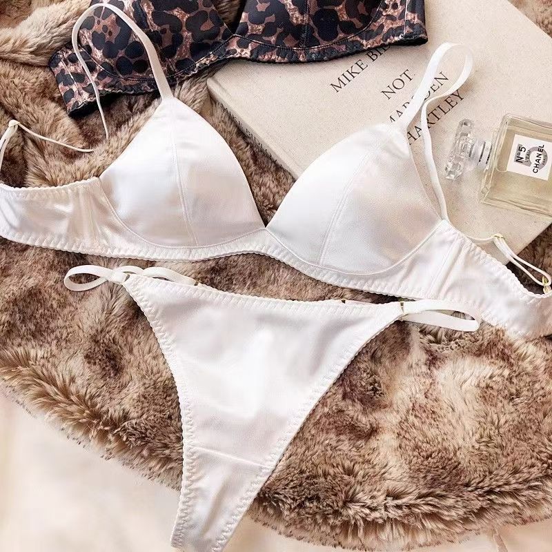 French Triangle Cup Wireless Small Sexy Lingerie Sets