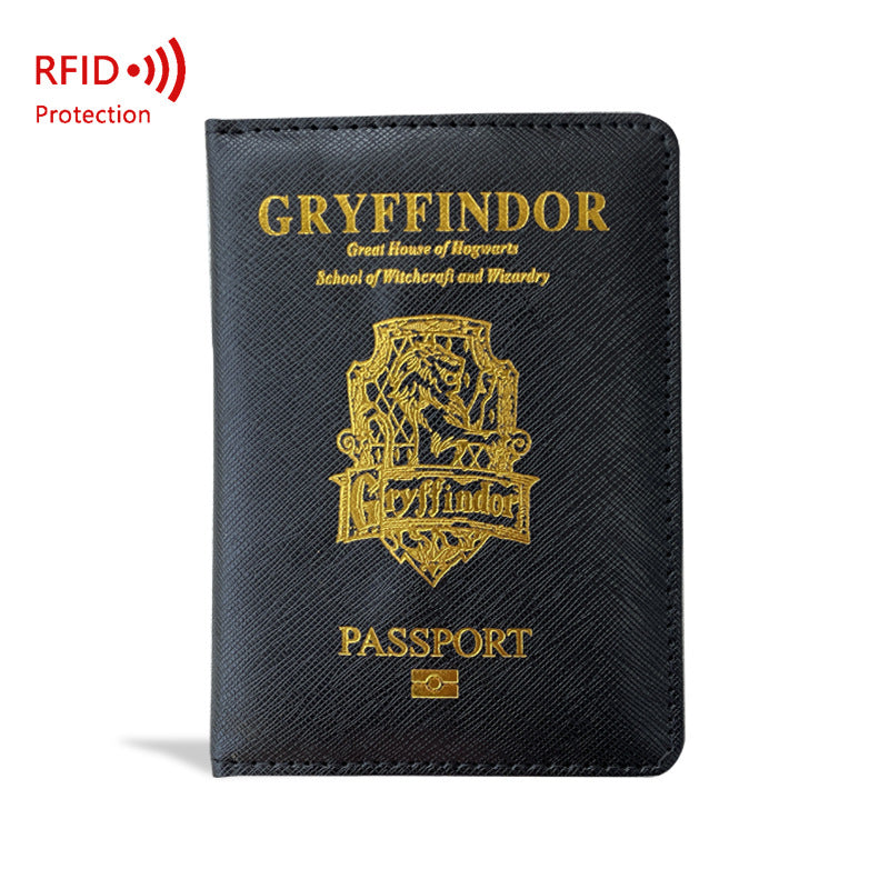 Cross Pattern Passport Cover Leather Position Card Holder