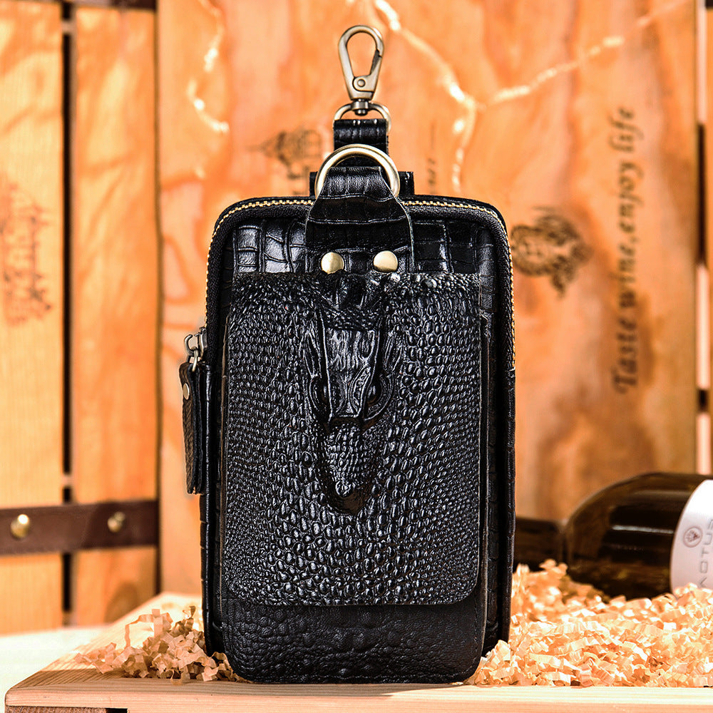 Men's Leather Construction Site Multifunctional Hanging Men's Waist Packs