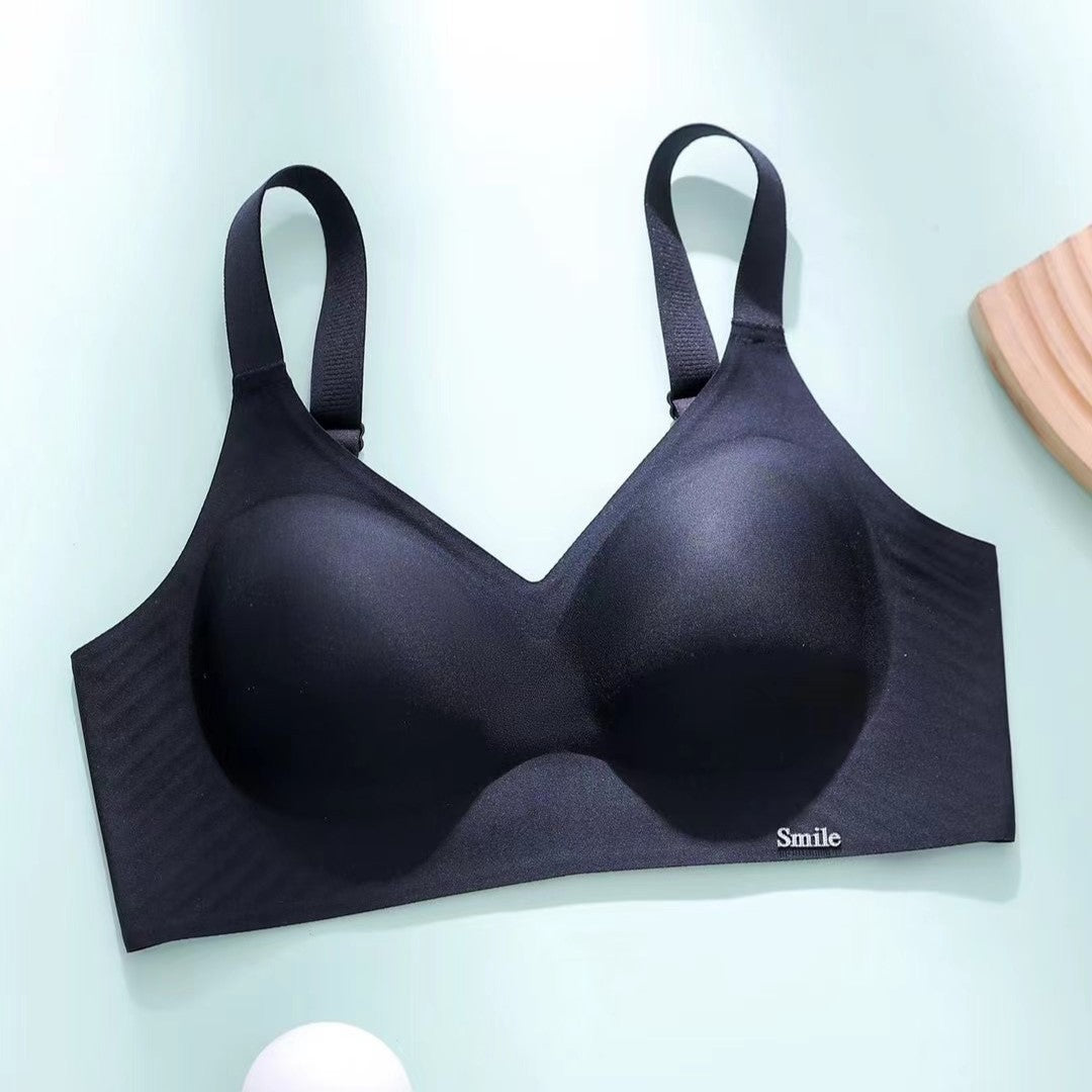 Palm Cup Glossy Jelly Underwear Wireless Soft Support Bras