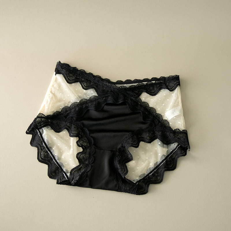 Women's Summer Traceless Lace Mulberry Silk Maintenance Panties