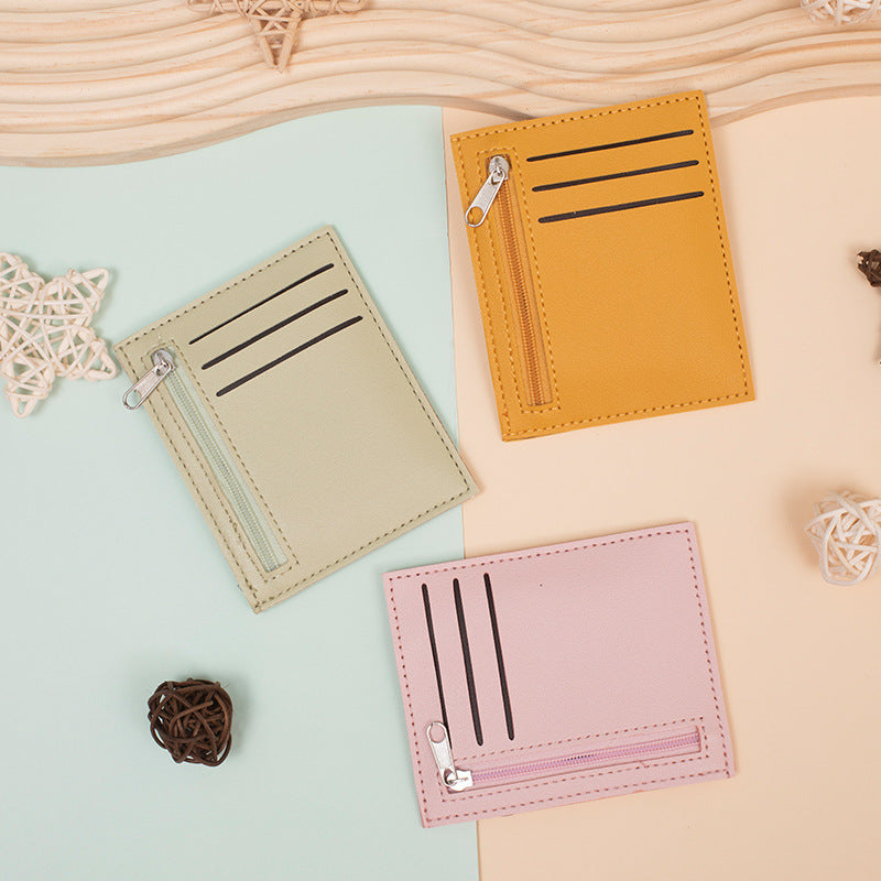 Women's Solid Color Large Capacity Slot Compact Ladies Wallets