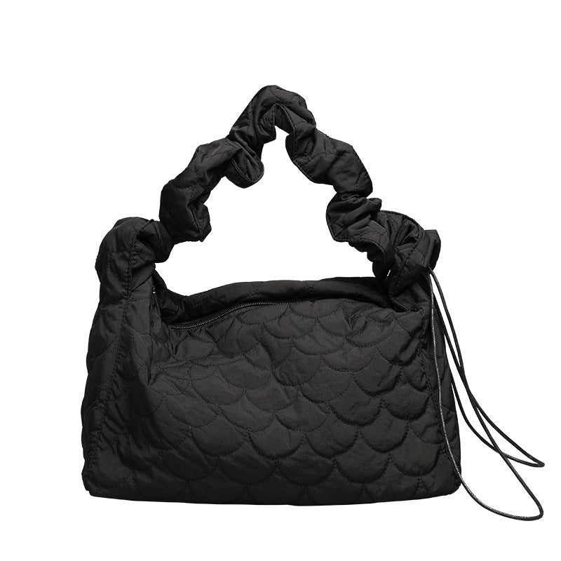 Women's Drawstring Canvas Underarm Fashion Embroidery Thread Bags