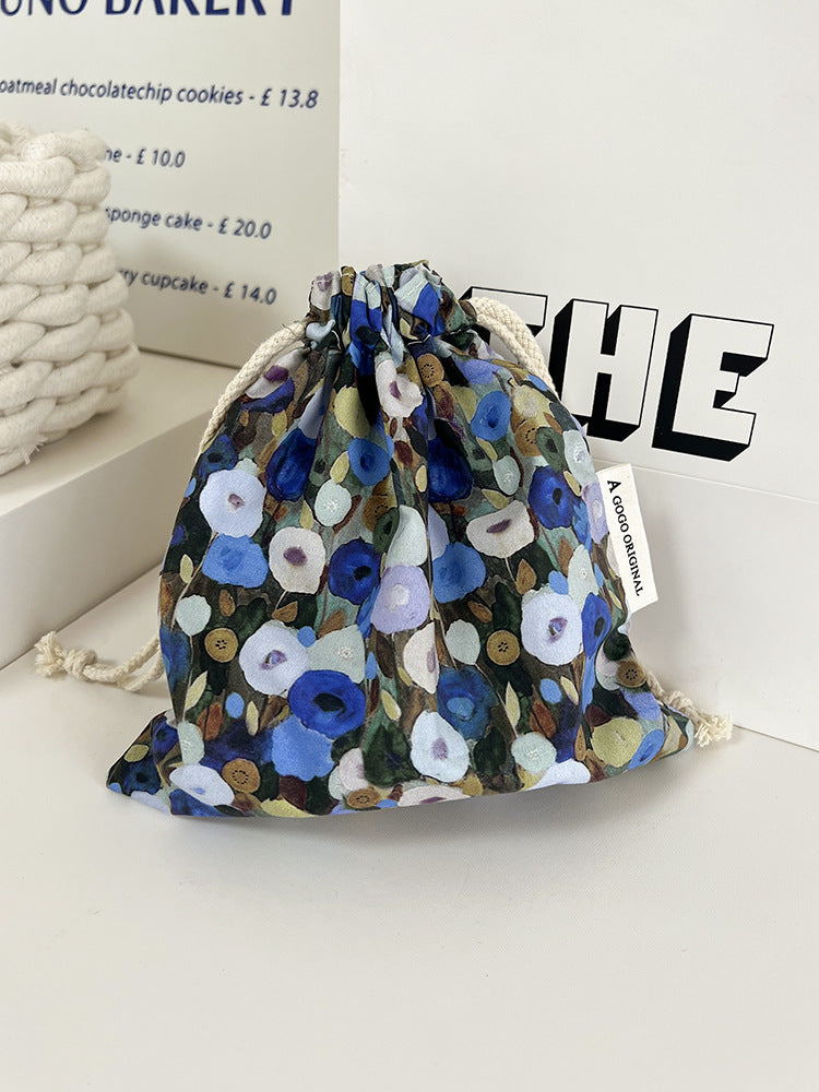 Storage Drawstring Portable Liner Toiletry Sanitary Napkin Makeup Bag