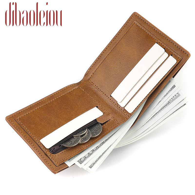 Men's Slouchy Horizontal Short Retro None Men's Wallets