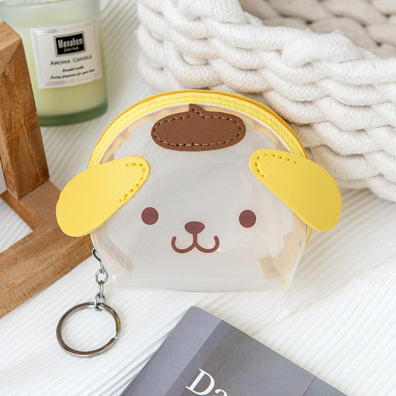 Portable Size Big Ear Dog Clow Melody Coin Purses