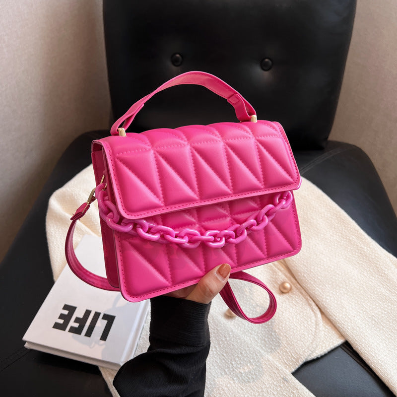 Comfortable Women's Fashion Portable Simple Rhombus Crossbody Bags