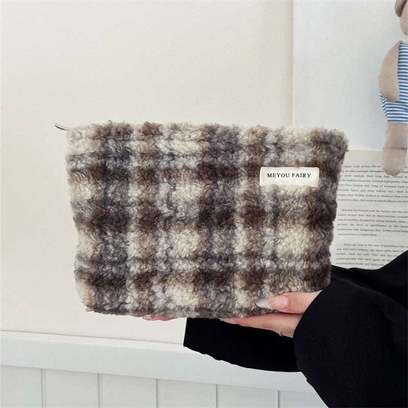 Style Plush Storage Wash Thickened Soft Glutinous Makeup Bag
