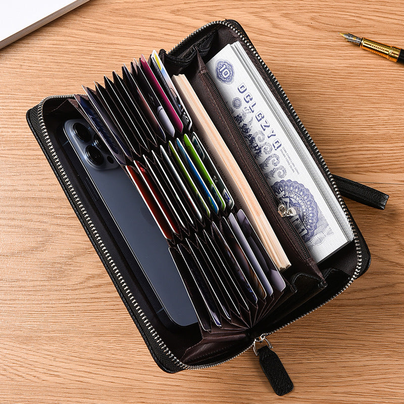 Men's Fashion Long Type Zipper Version Multiple Slots Business Men's Wallet