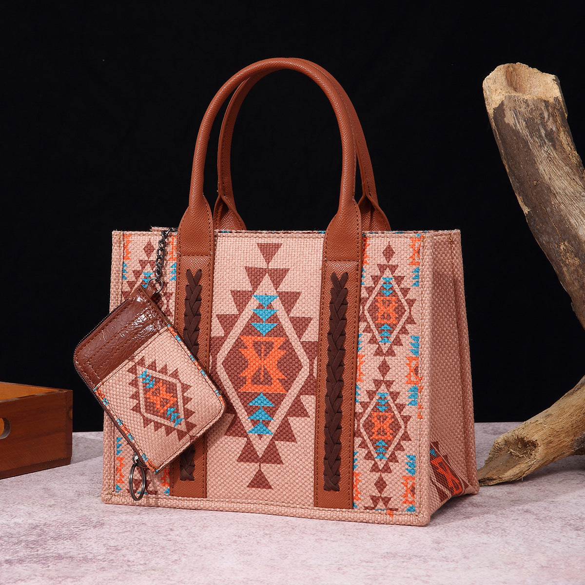 Women's Vintage Cotton Linen Printed Western One Crossbody Bags