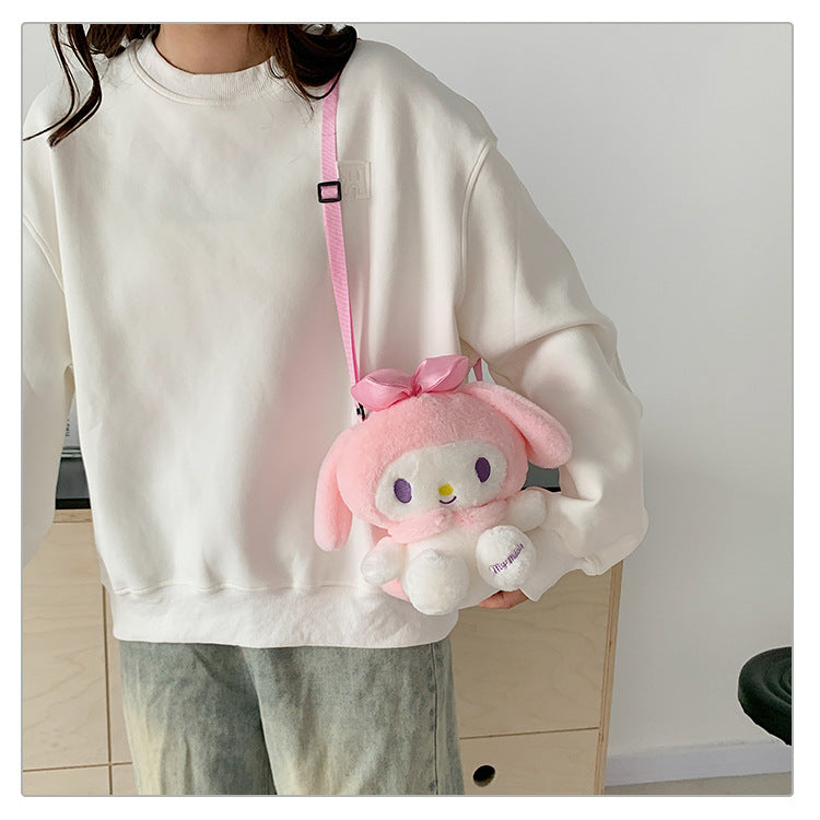 Women's Plush Clow Make-up Cute Birthday Gift Bags