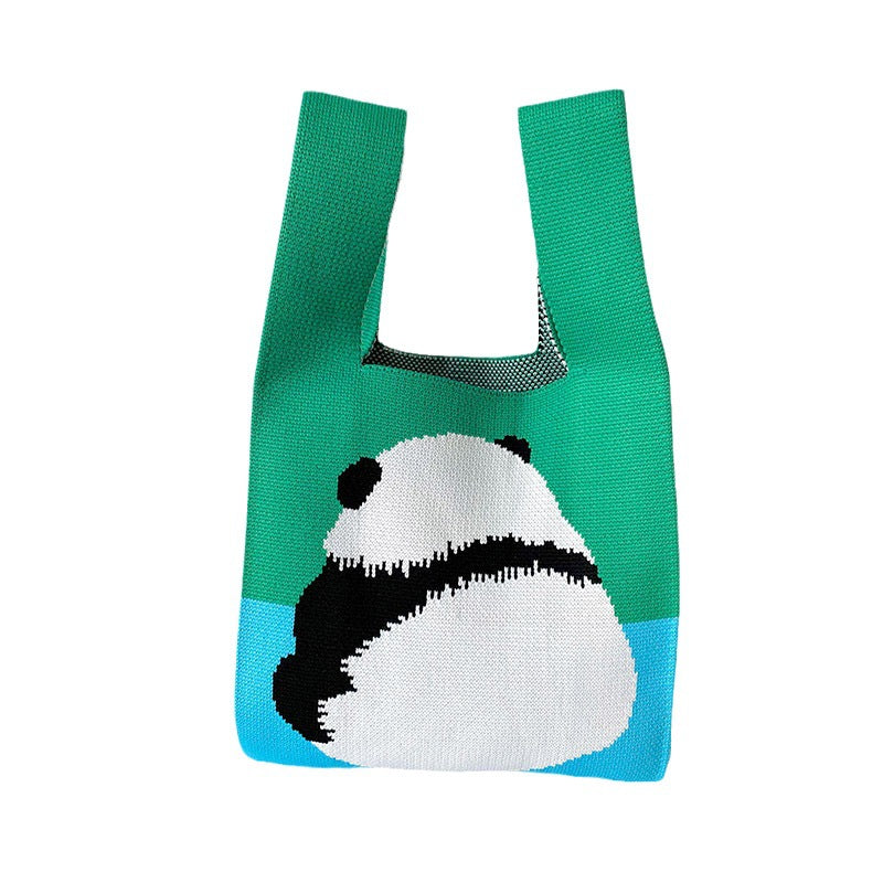 Women's Handmade Cute Animal Versatile Knitted Handbags