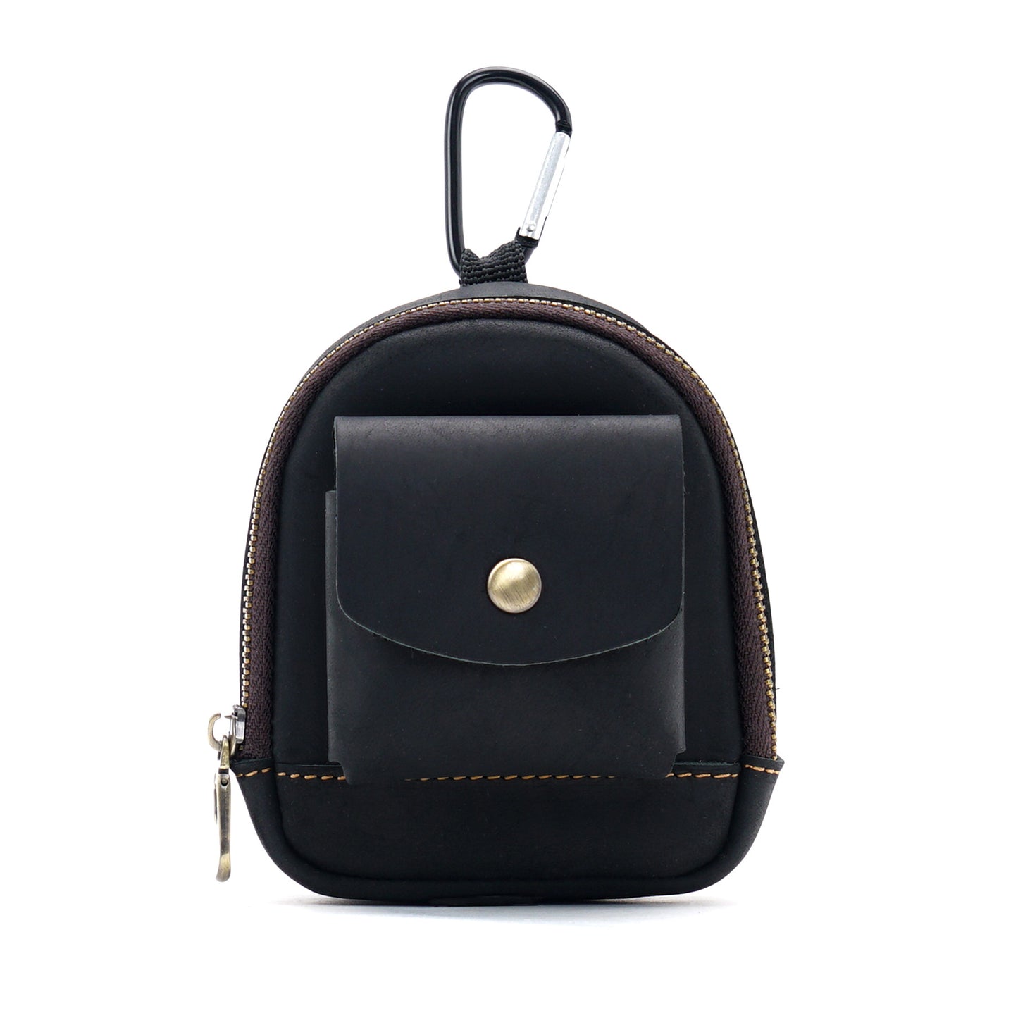 Charming Portable Saddle Cowhide Buggy Zipper Coin Purses