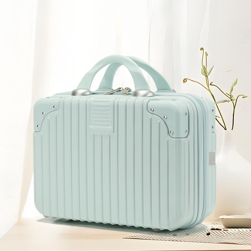 Inch Storage Mini Boarding Retro Blue Makeup Bag