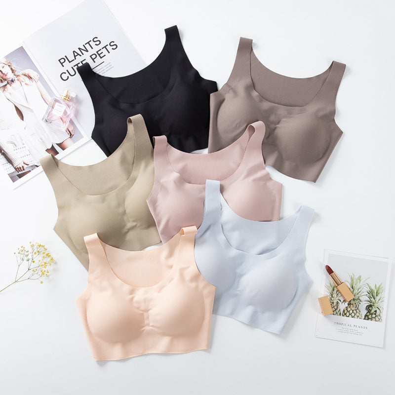 Wireless Vest Seamless Ice Silk Underwear Lady Sexy Bras