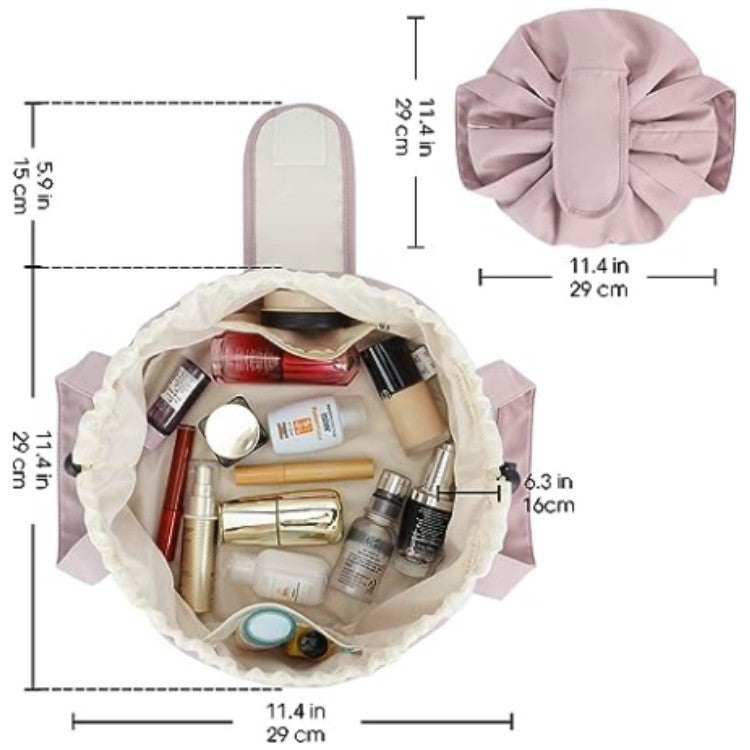 Large Capacity Portable Drawstring Buggy Toiletry Cosmetic Bags
