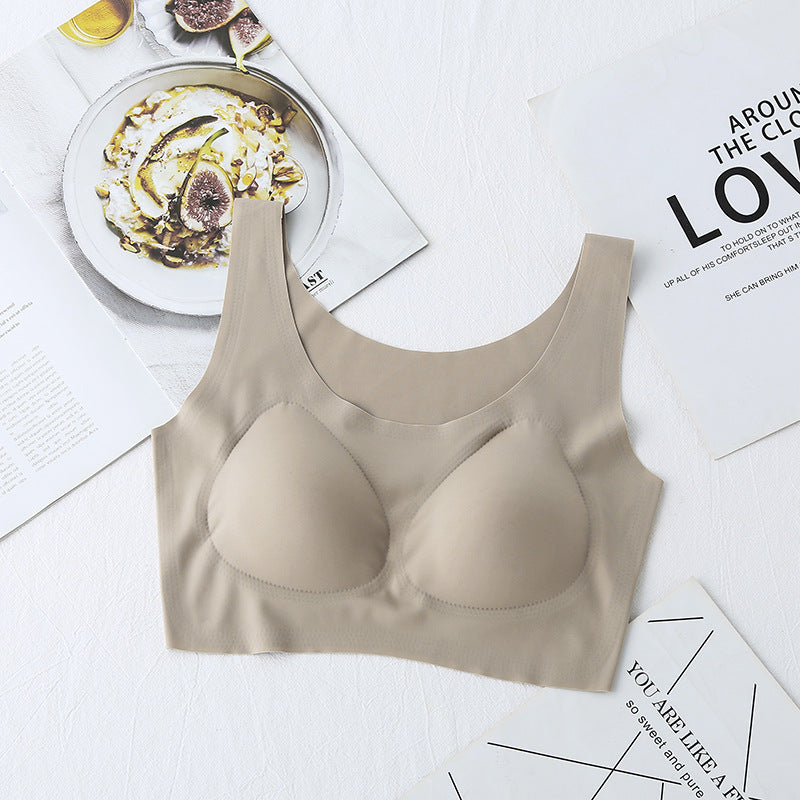 Women's Wireless Underwear Breathable Traceless One-piece Sleep Thin Big Bras