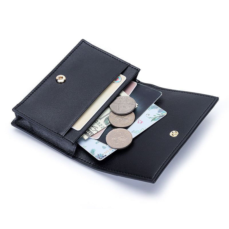 Women's Niche High-grade Sheepskin Woven Exquisite Genuine Card Holder
