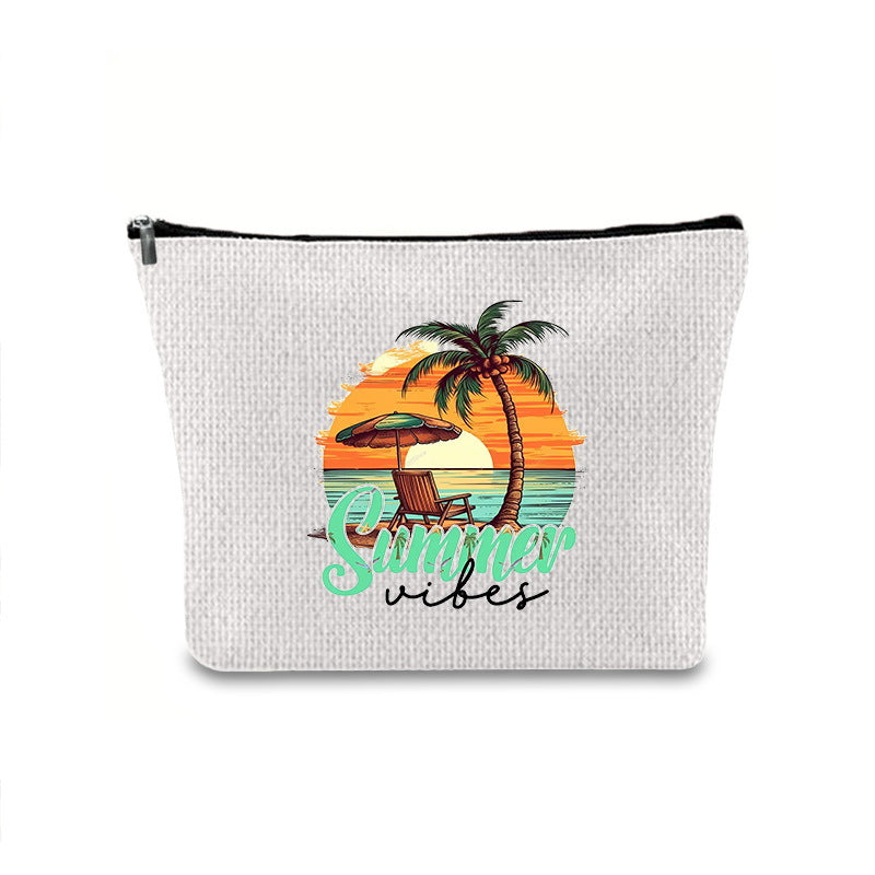 Printing Buggy Large Capacity Simple Zipper Makeup Bag