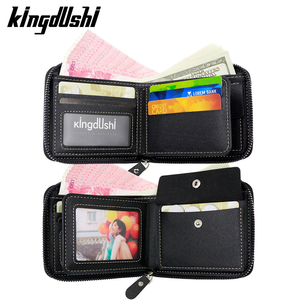 Men's Popular Metal Element Short Necklace Multiple Slots Men's Wallet