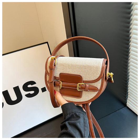 Women's Popular Advanced Texture Saddle Trendy Simple Shoulder Bags