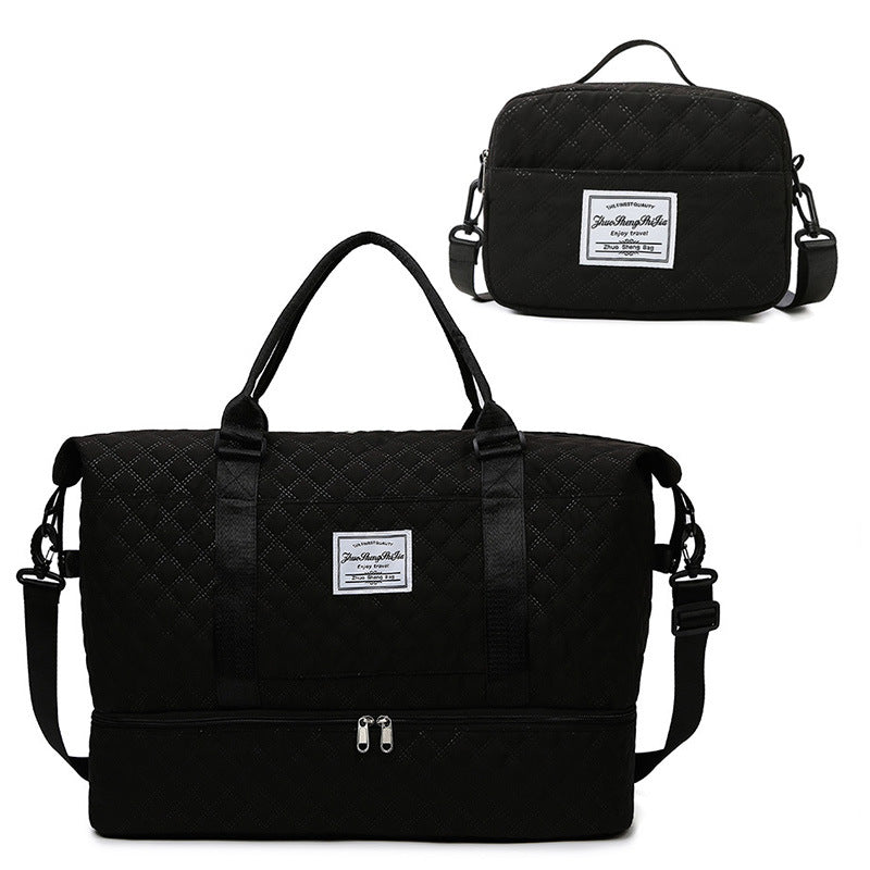 Short-distance Rhombus Folding Dry Wet Separation Travel Bags