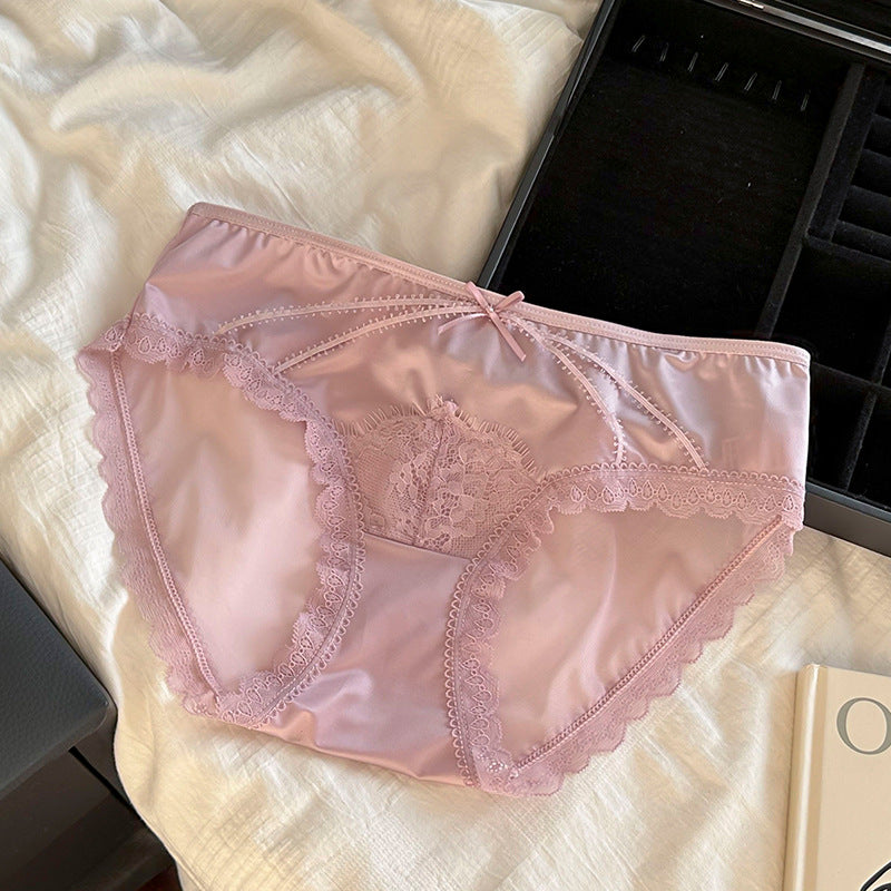 Translucent Mesh Briefs Lady Sexy Mulberry Panties